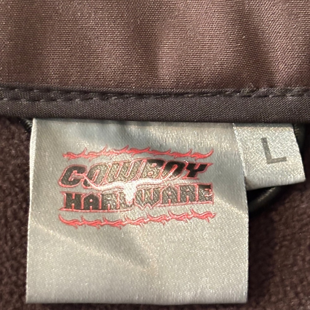Cowboy Hardware Men Softshell Jacket Large Embroidered Western Rodeo Ranch 21566 - Picture 8 of 14